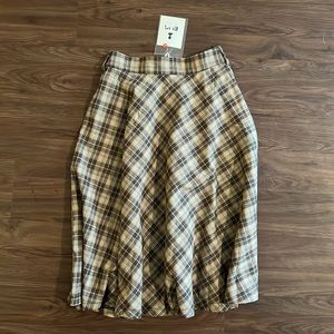 Plaid Midi Skirt